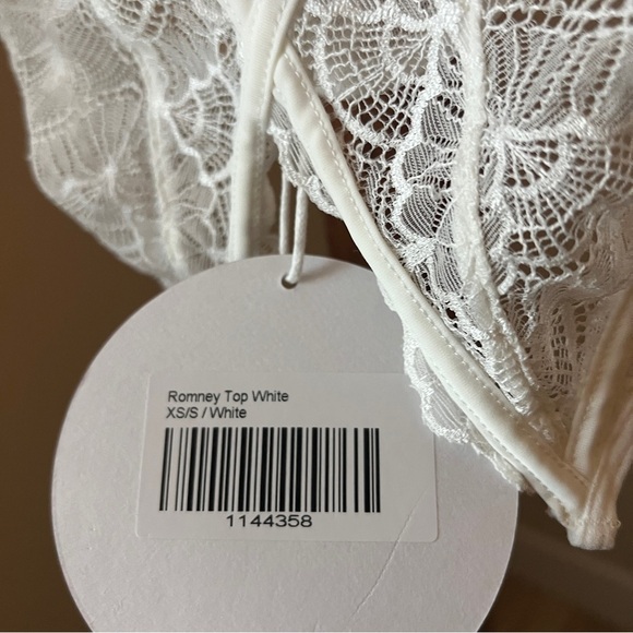 Princess POLLY ROMNEY Bra TOP WHITE Lace XS/S - Picture 6 of 6